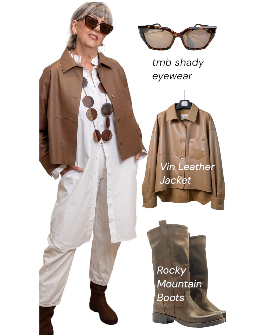 'Vin' Leather Jacket - Mocha