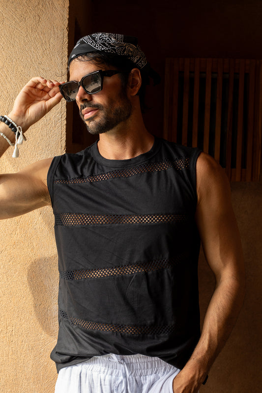 'Max' Mesh Cotton Tank