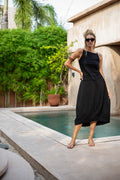 'Nahla' - Black - Cotton Top & Skirt Set