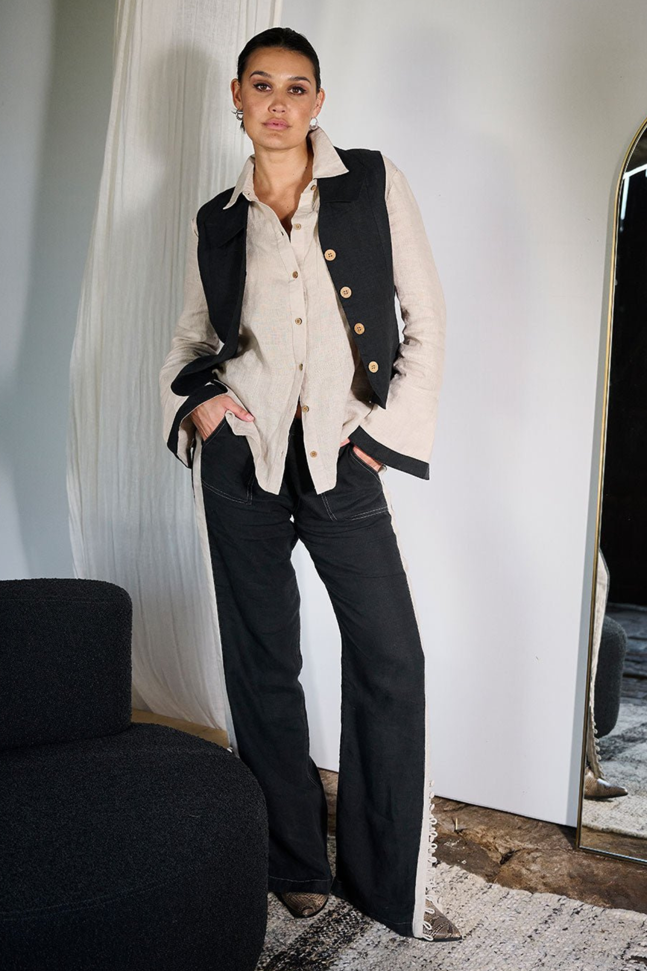 'Alexa' Linen Pant