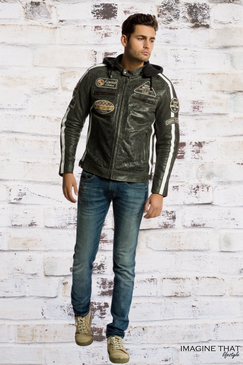 'Fifty Eight' Gents Motorcycle Leather Jacket