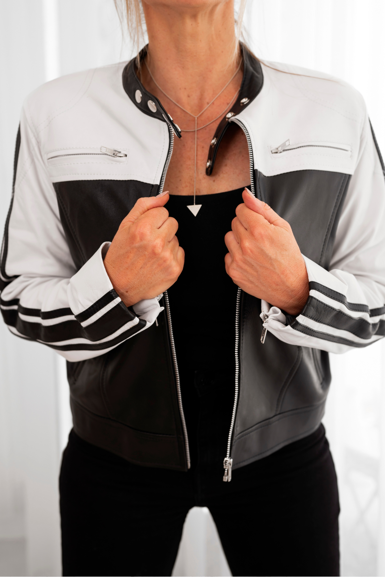 'Rebel' Racer Ladies Leather Jacket