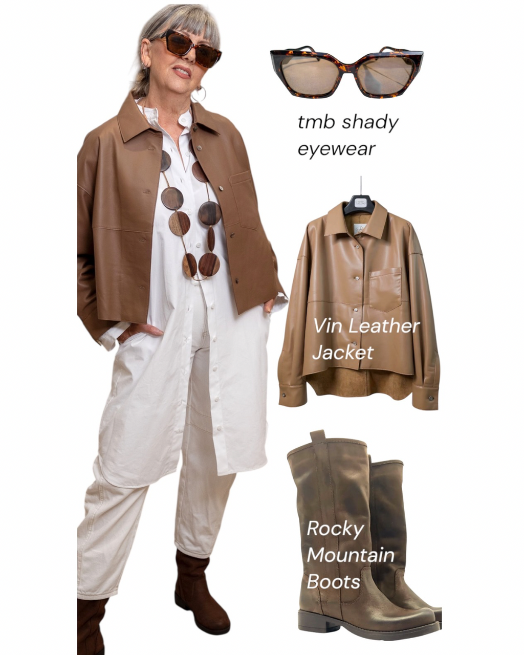 'Vin' Leather Jacket - Mocha