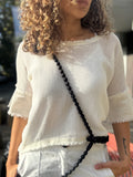 'Isla' Zip Mesh Top