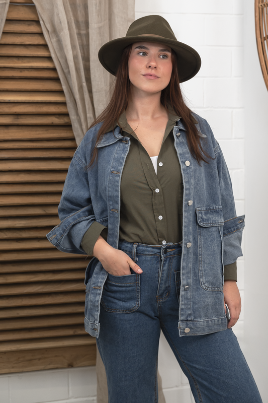 'Amal' Cotton Denim Jacket