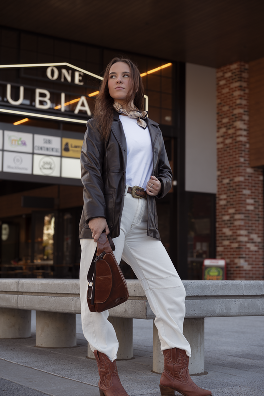 'Lydia' Cotton Barrel Jean - Winter White