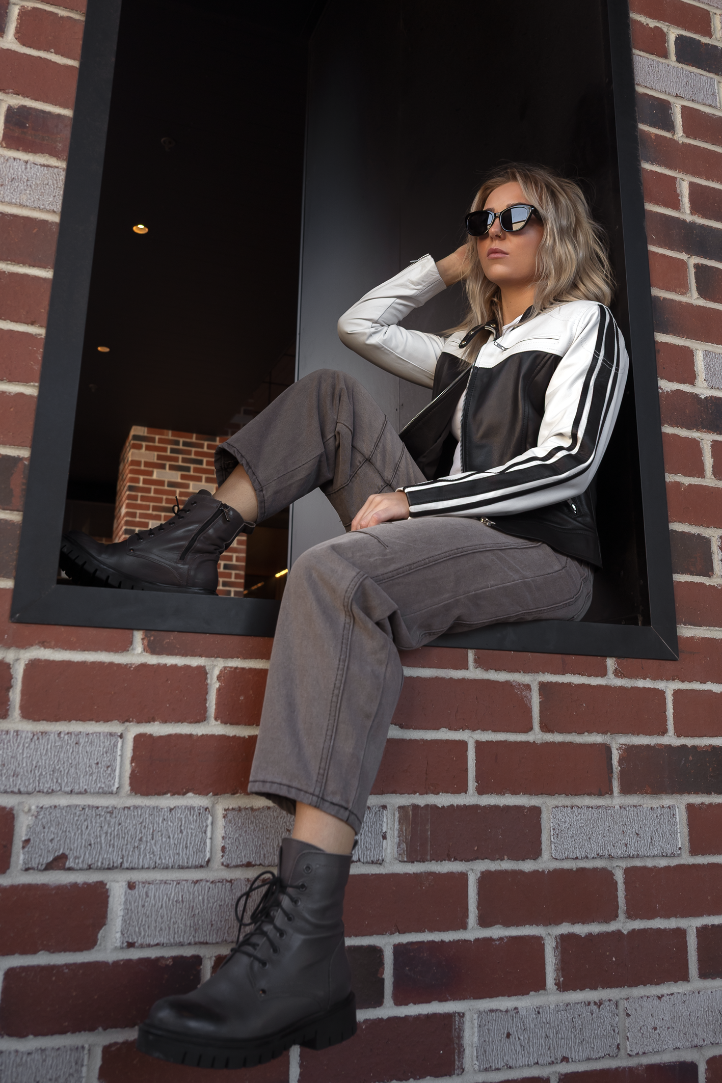'Rebel' Racer Ladies Leather Jacket