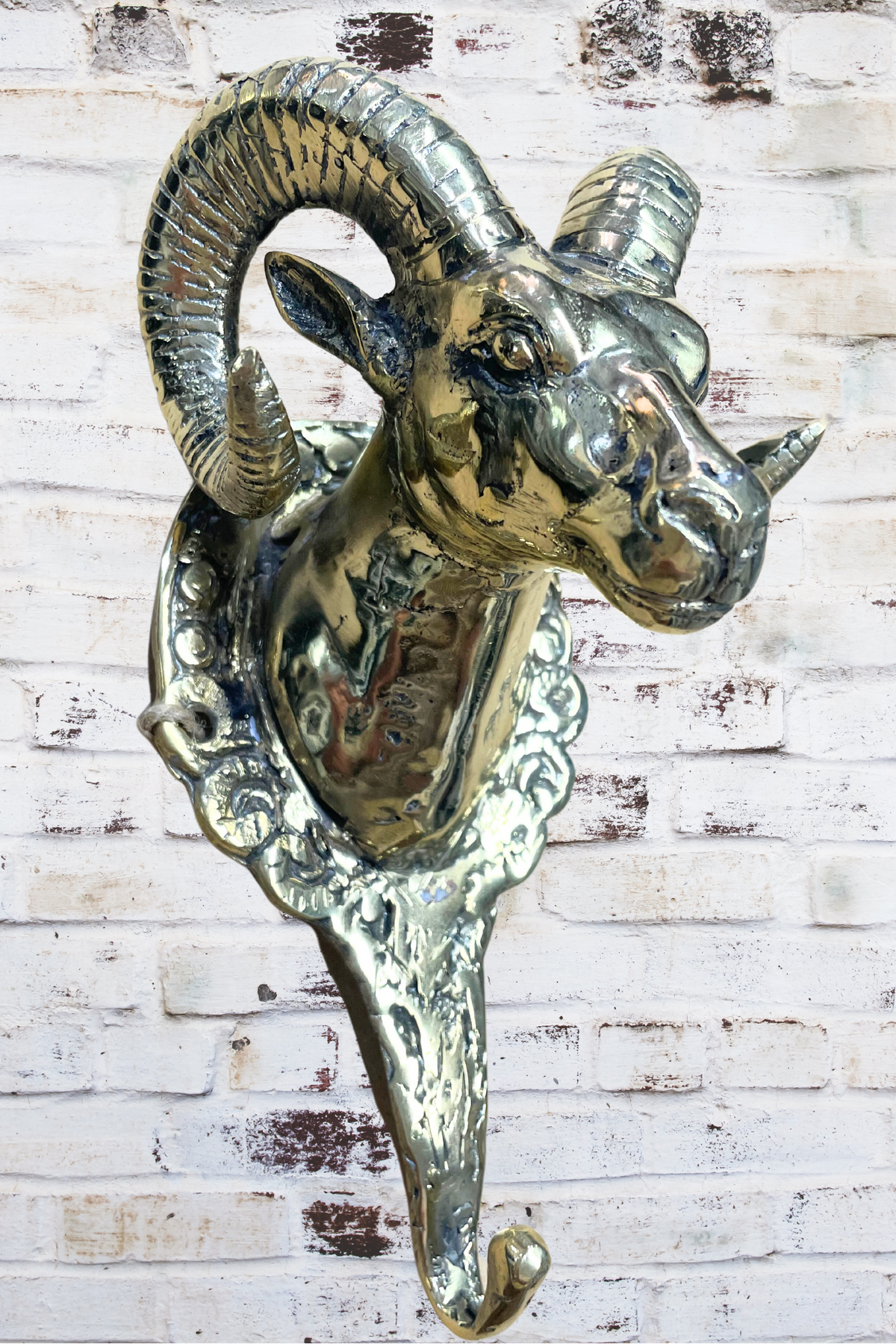 'Capricorn Billy' Brass Wall Hook