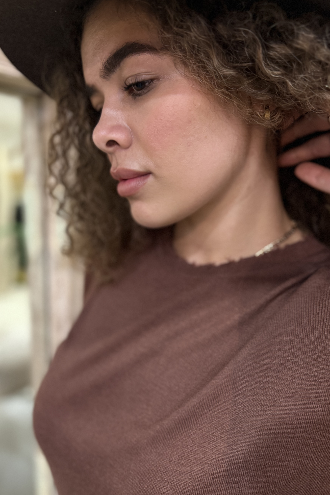 'Bridgette' Mongolian Short Sleeve - Cashmere Silk Knit