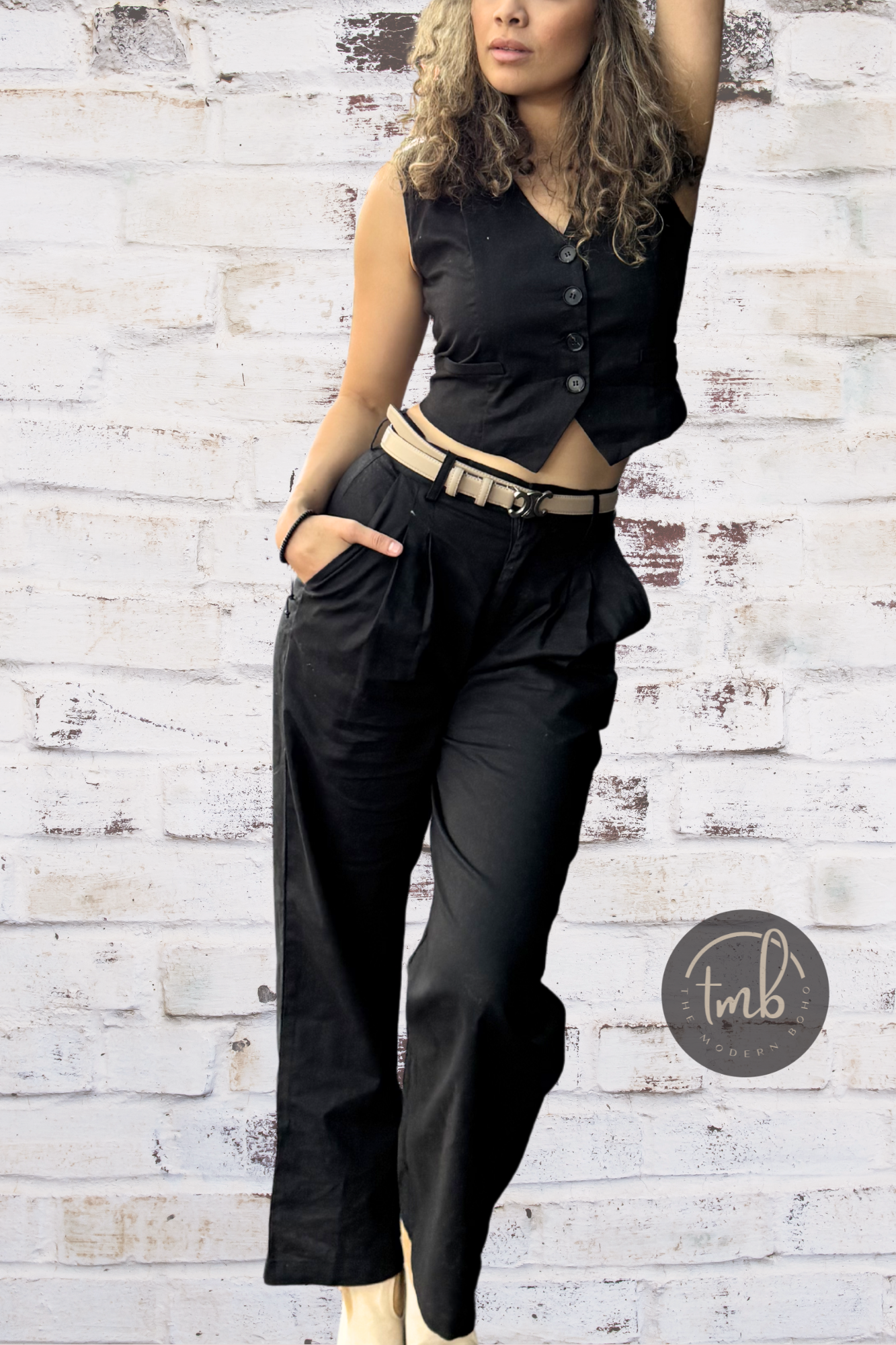 'Dixie' Straight Leg Linen Pants