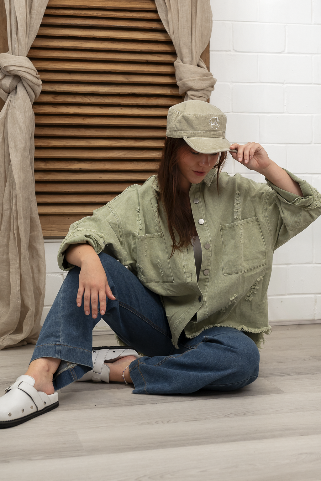 'TMB' Military Cap - Khaki