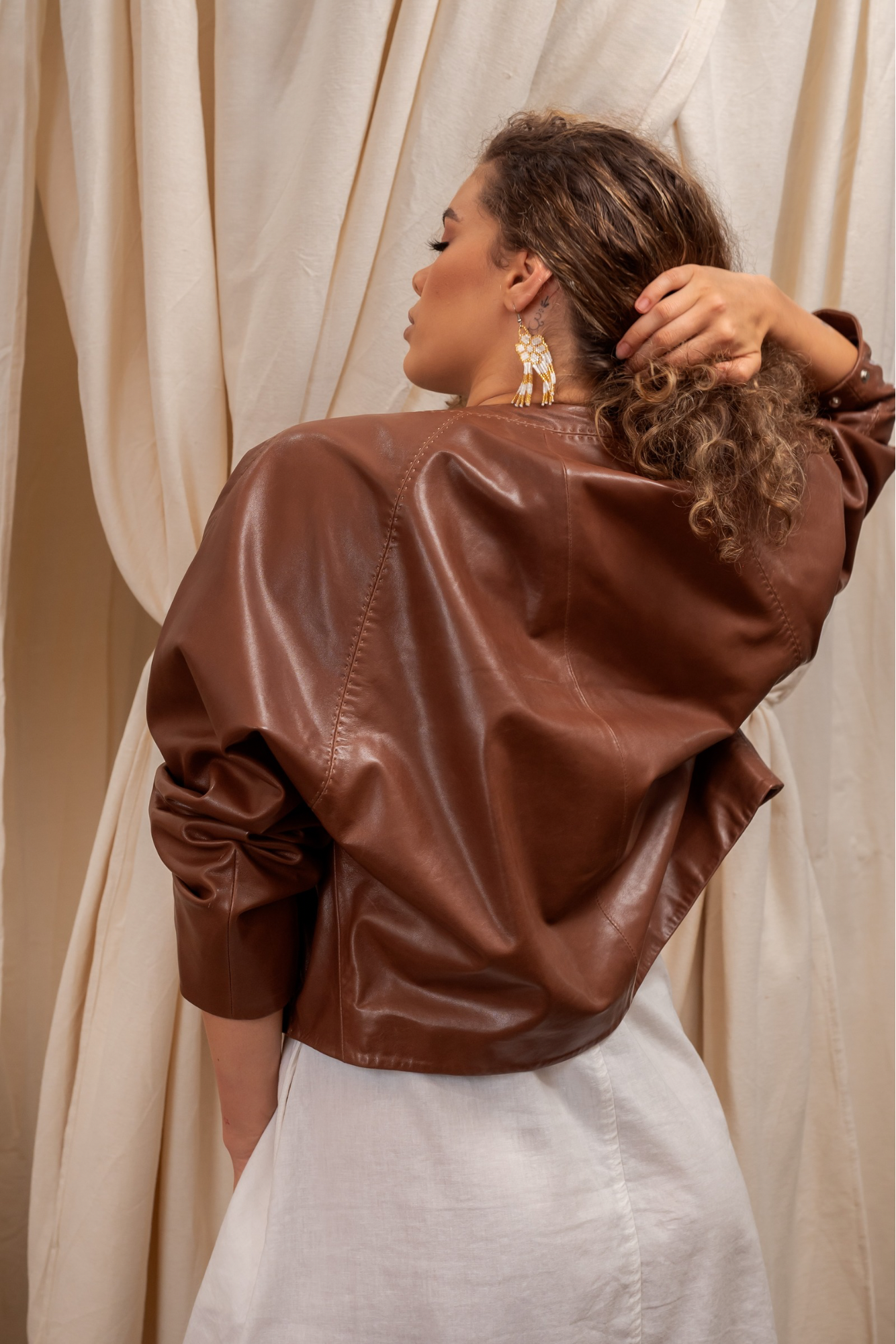 ‘Knox’ Leather Bomber Jacket