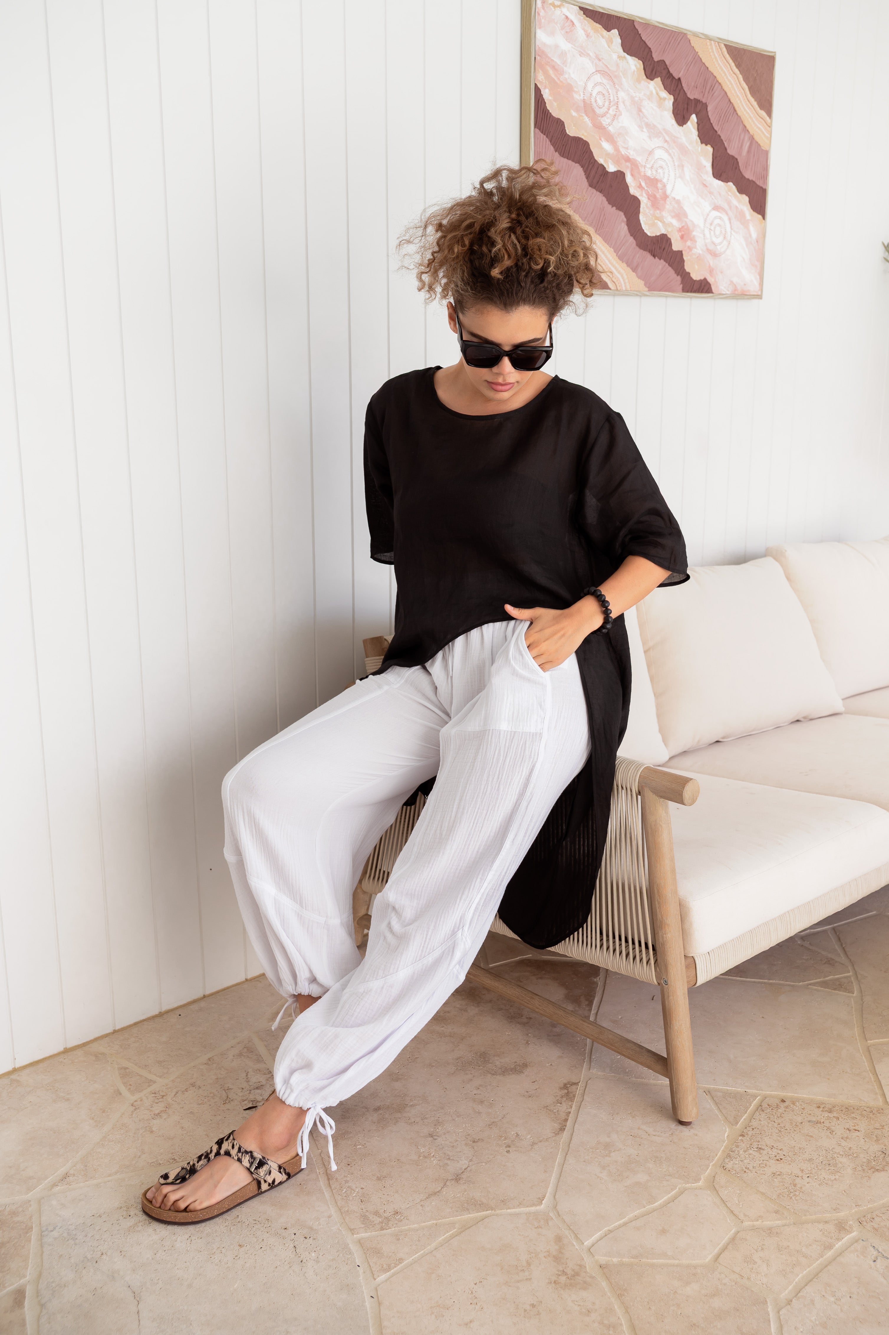 'Flo' Linen Top