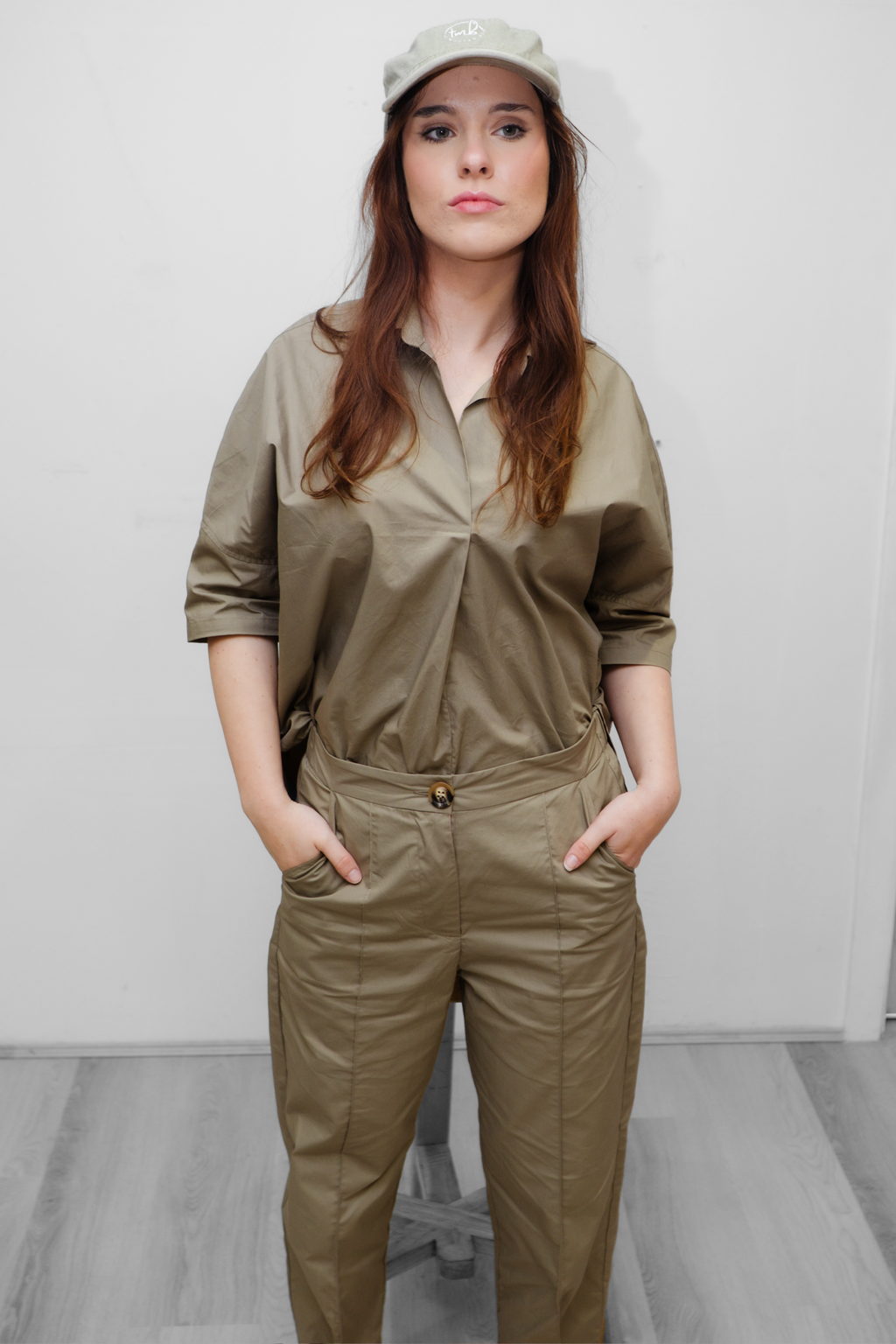 'Jerimia' Cotton Pant - Military