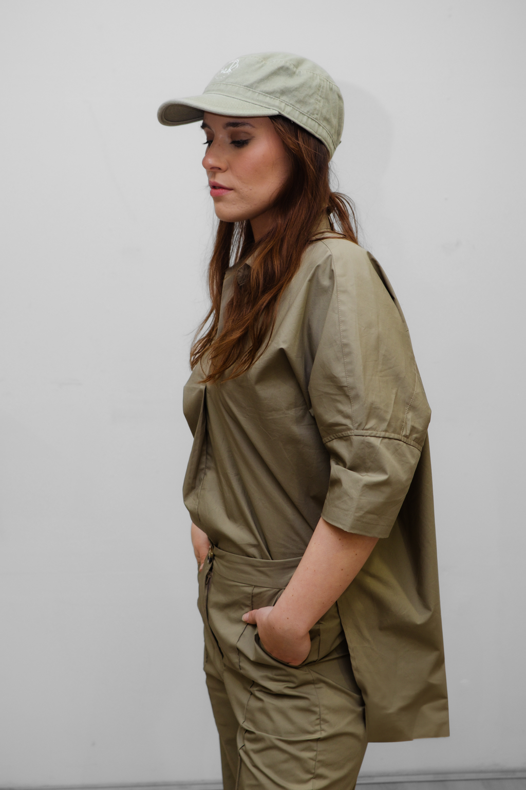 'Jerimia' Cotton Top - Military