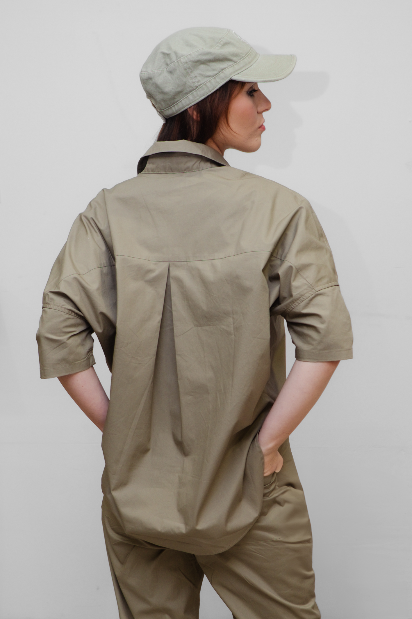 'Jerimia' Cotton Top - Military