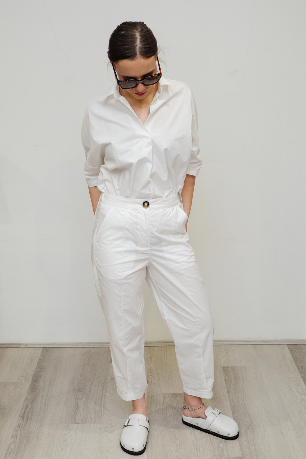 'Jerimia' Cotton Top - Utility White