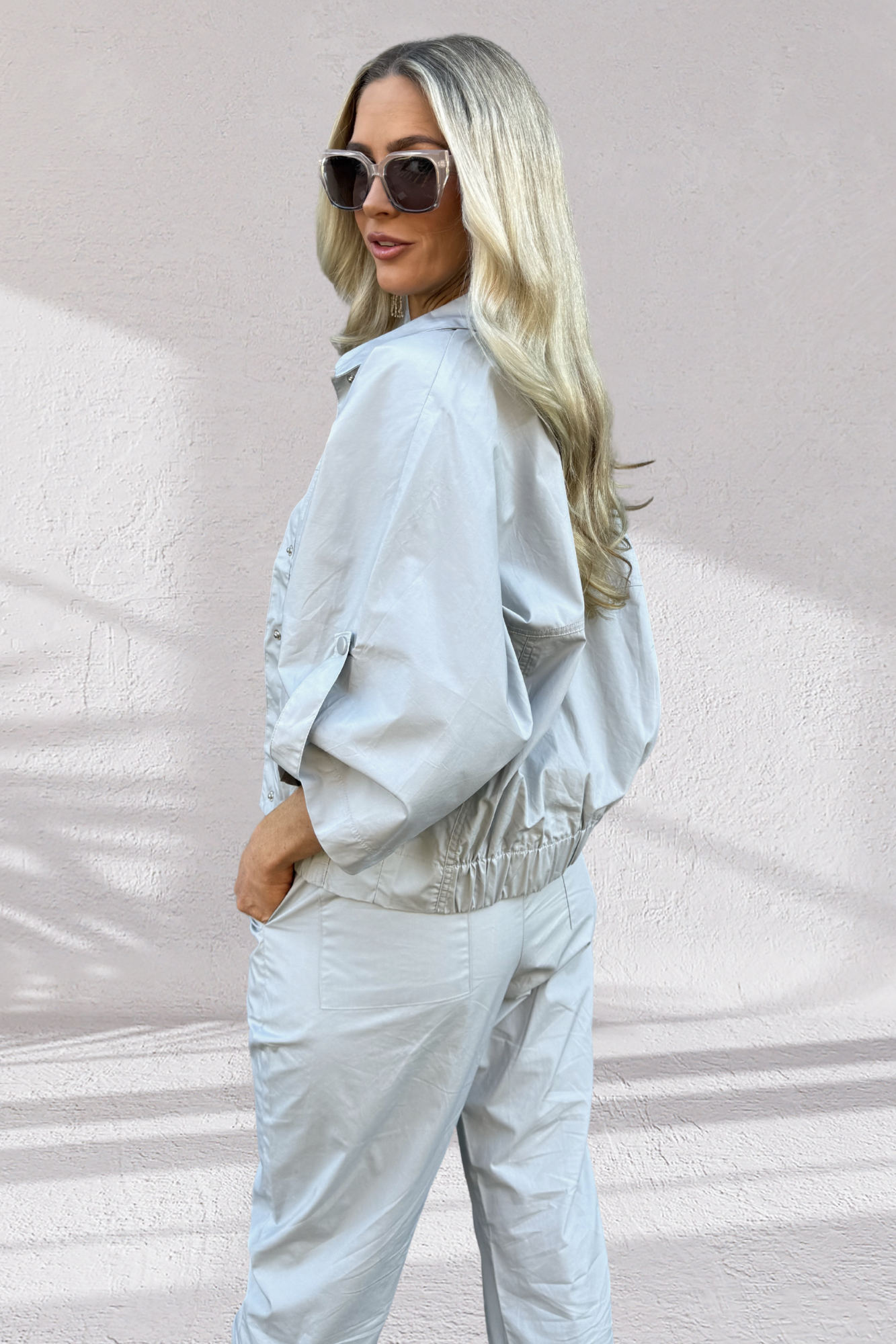 Jerimia Bomber Jacket - Silver Fox
