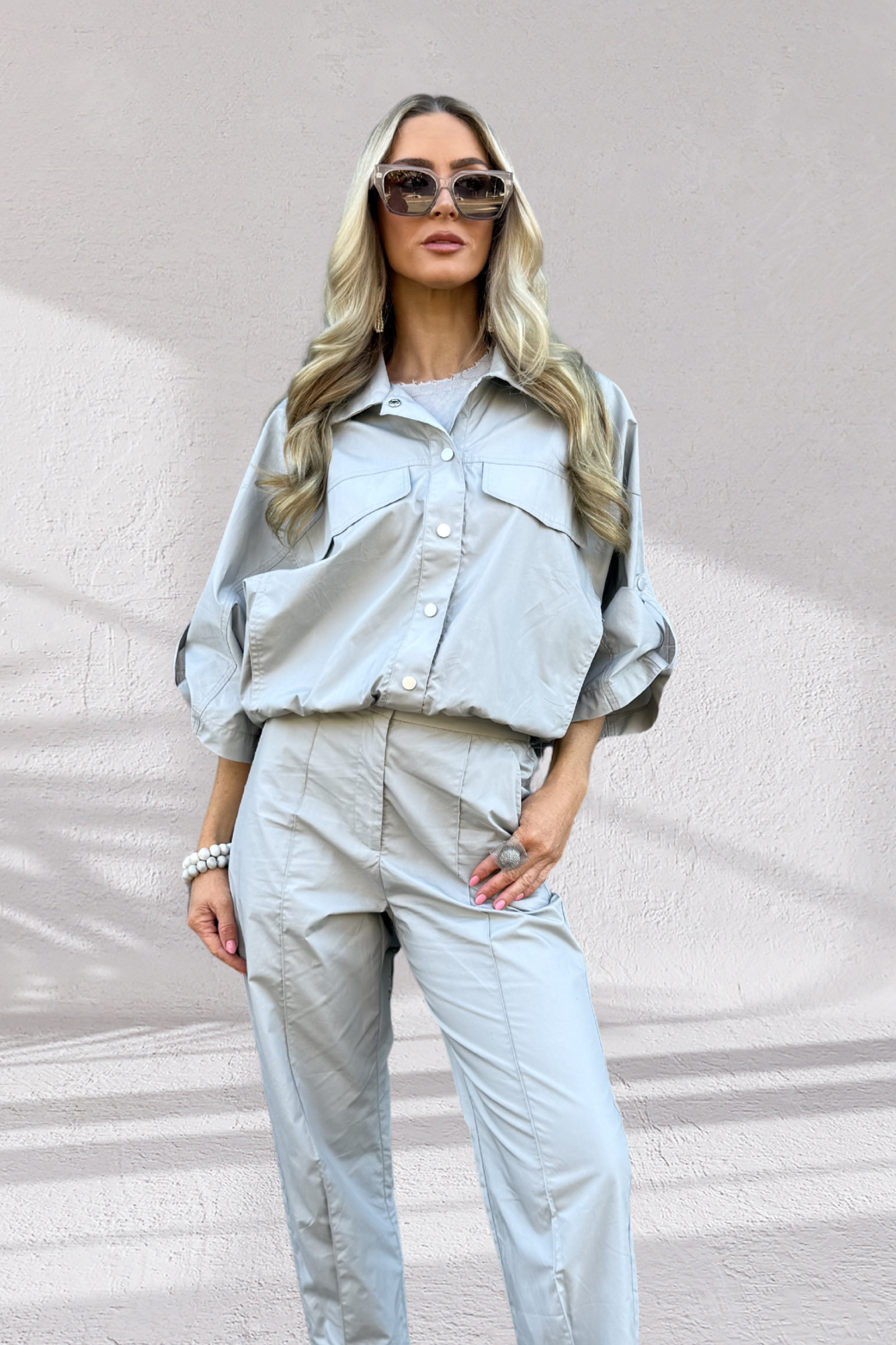 Jerimia Bomber Jacket - Silver Fox