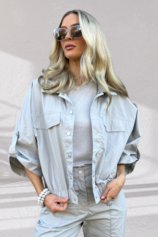 Jerimia Bomber Jacket - Silver Fox