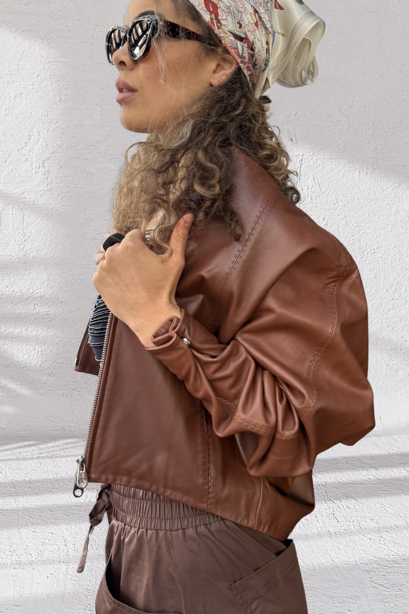 ‘Knox’ Leather Bomber Jacket