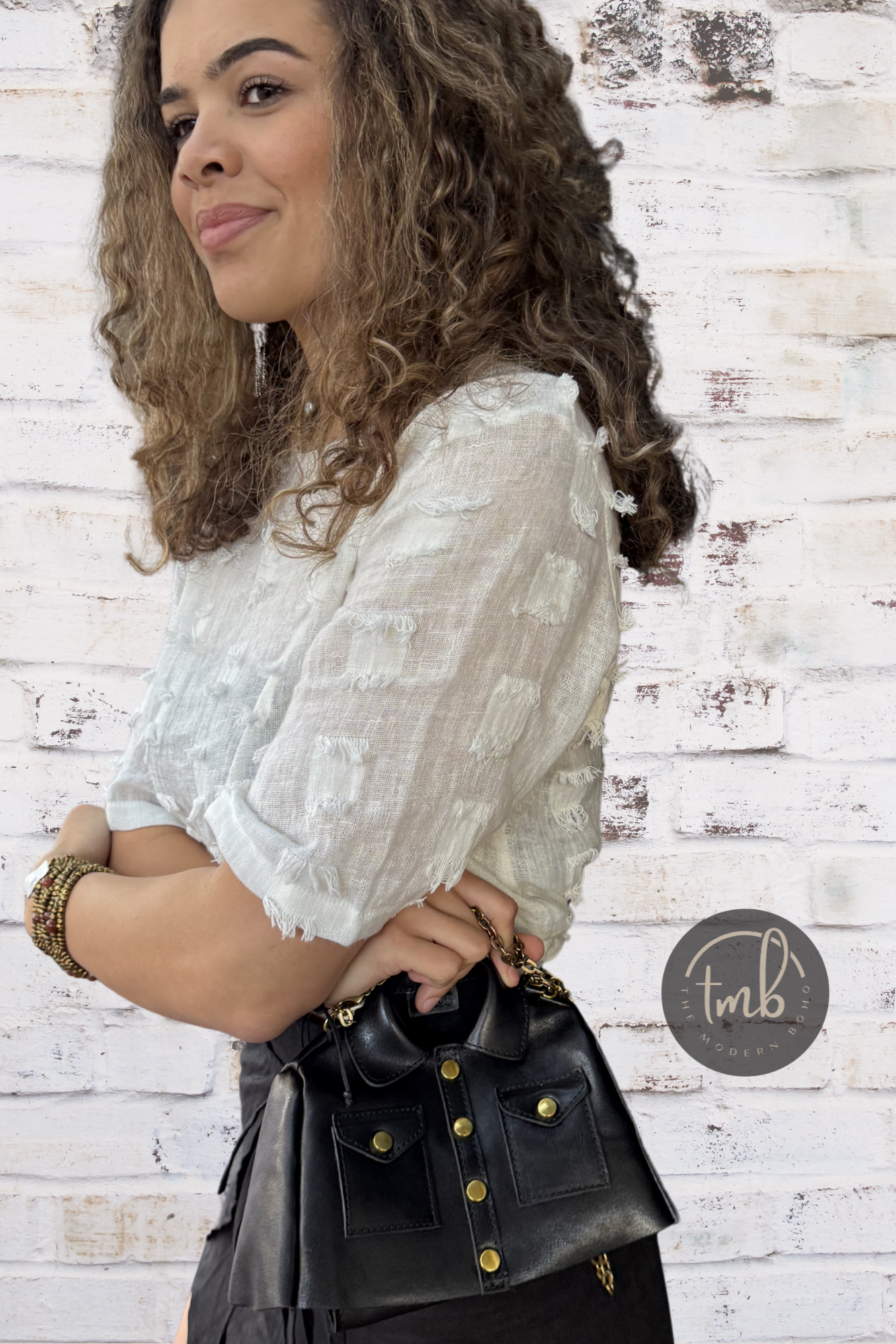 Lea 1/2 Sleeve Top Linen Top
