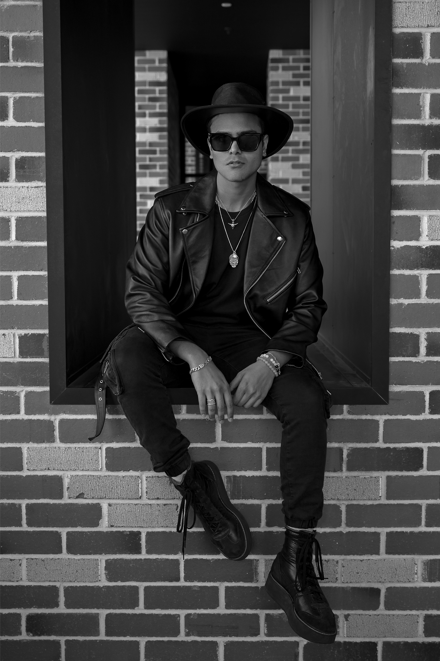 'Brando' Gents Biker Leather Jacket