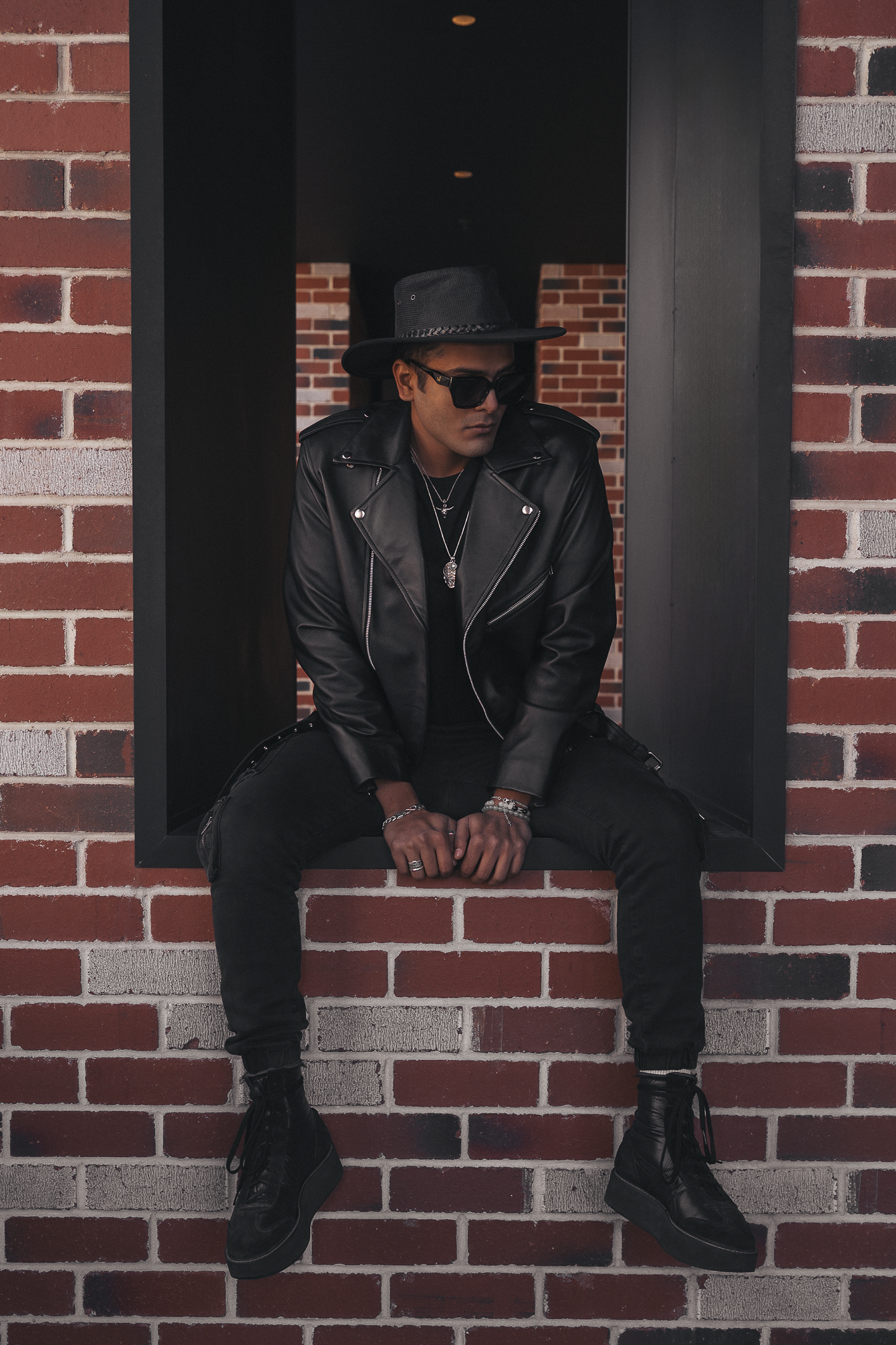 'Brando' Gents Biker Leather Jacket