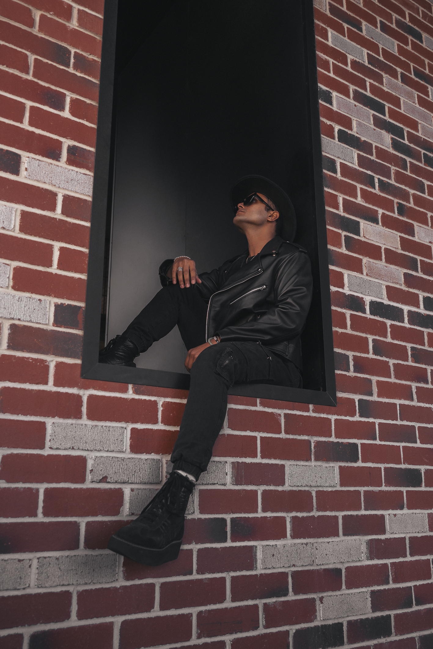 'Brando' Gents Biker Leather Jacket