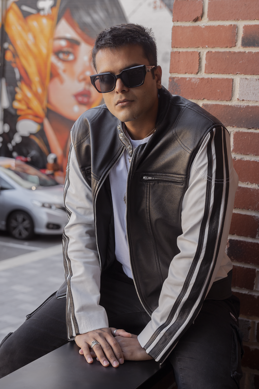 'Rebel' Gents Racer Leather Jacket