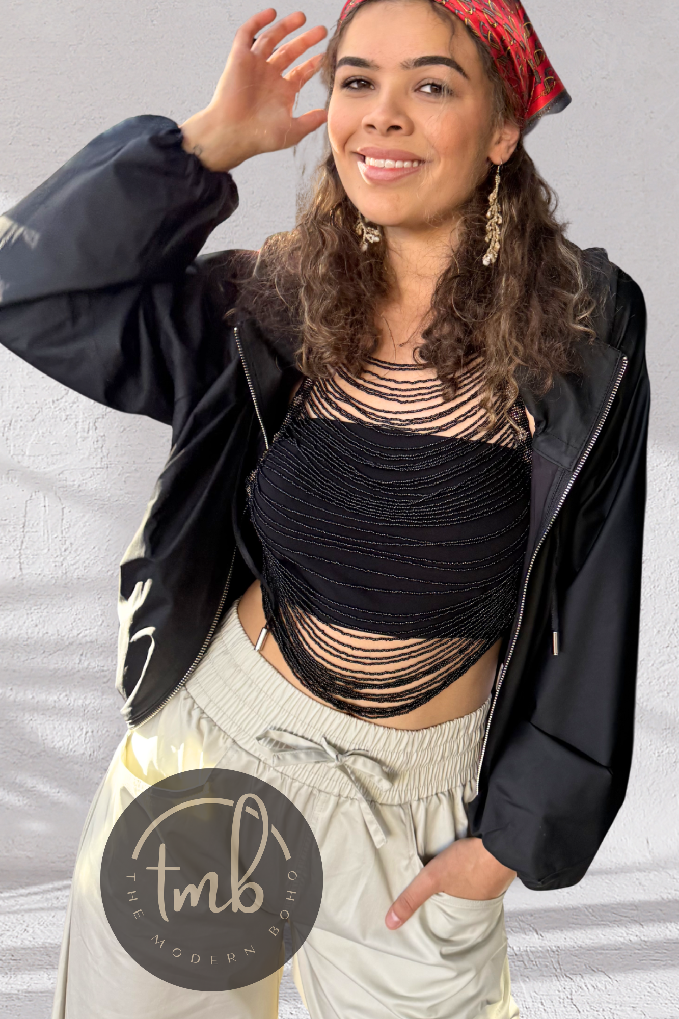 'River' Leather Anorak