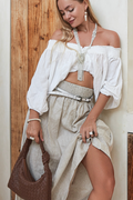 'Alice' Crop Top - White