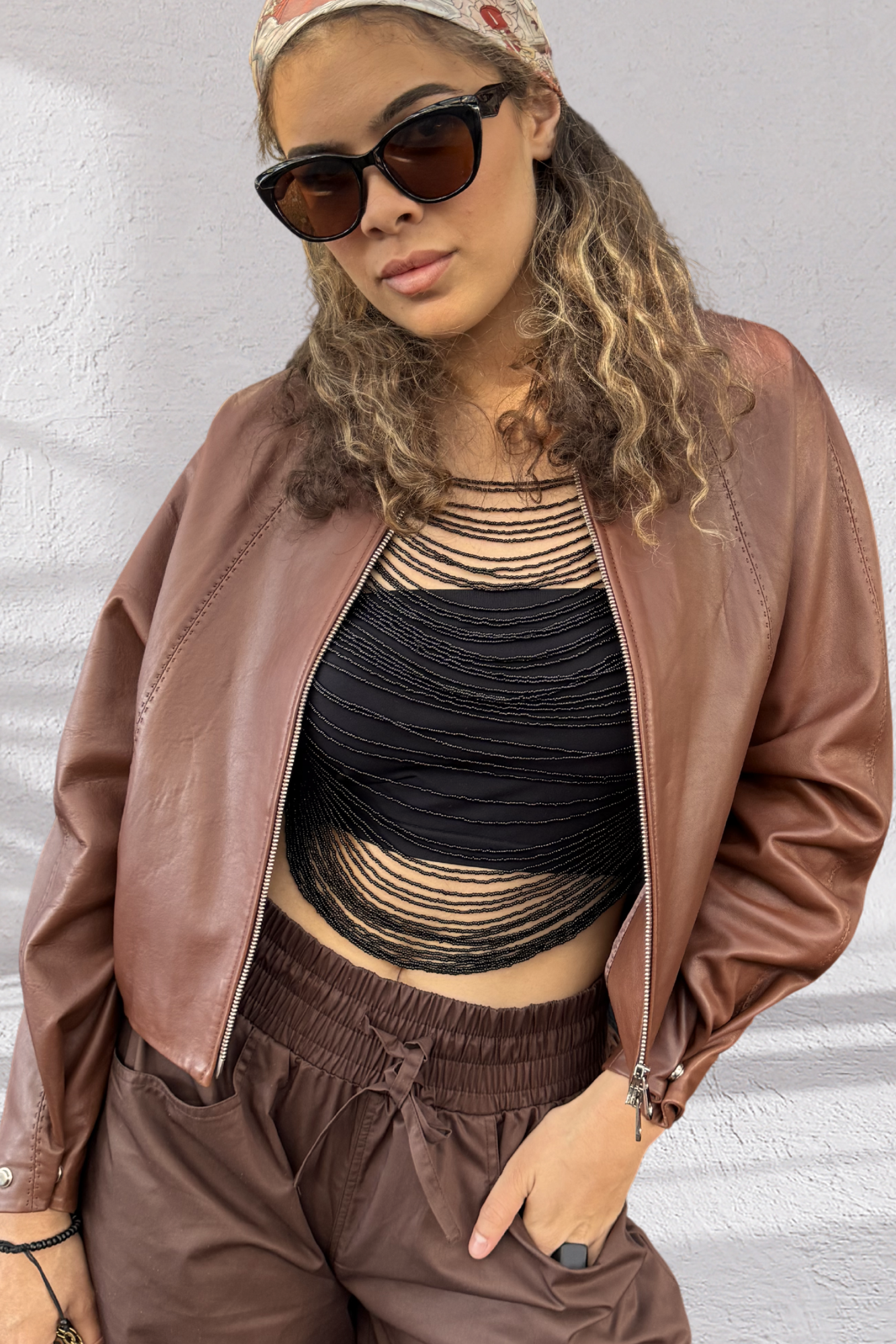 ‘Knox’ Leather Bomber Jacket