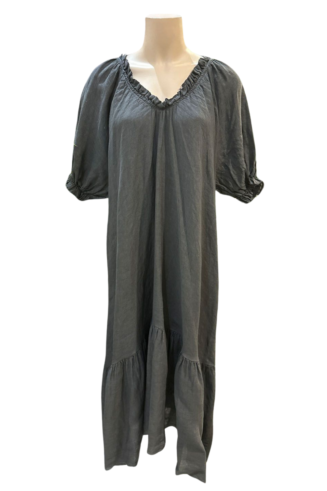 'Jenny' Linen Dress - Olive/Sand/Charcoal/Blush