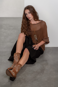 'Goldie' Western Leather Boots