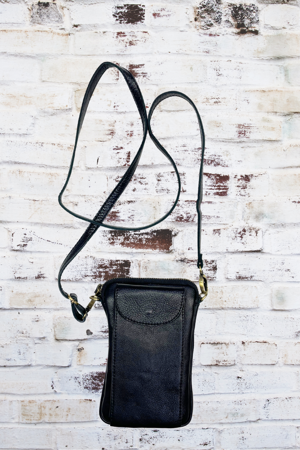 'Capri' Mini Leather Essential Phone Pouch Bag