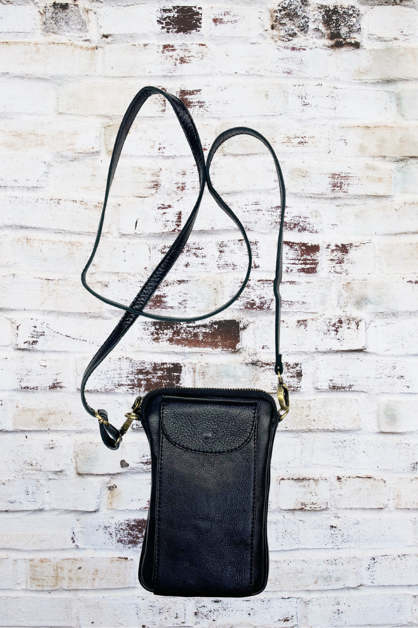 'Capri' Mini Leather Essential Phone Pouch Bag