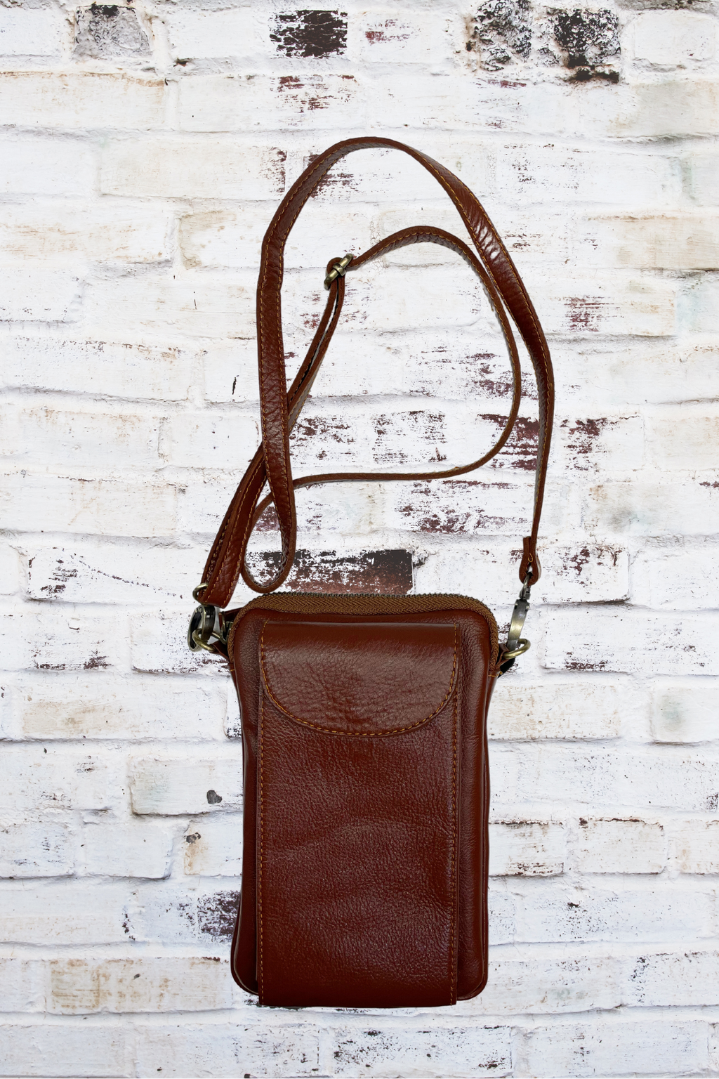 'Capri' Mini Leather Essential Phone Pouch Bag