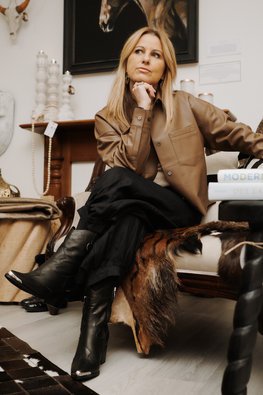 'Vin' Leather Jacket - Mocha