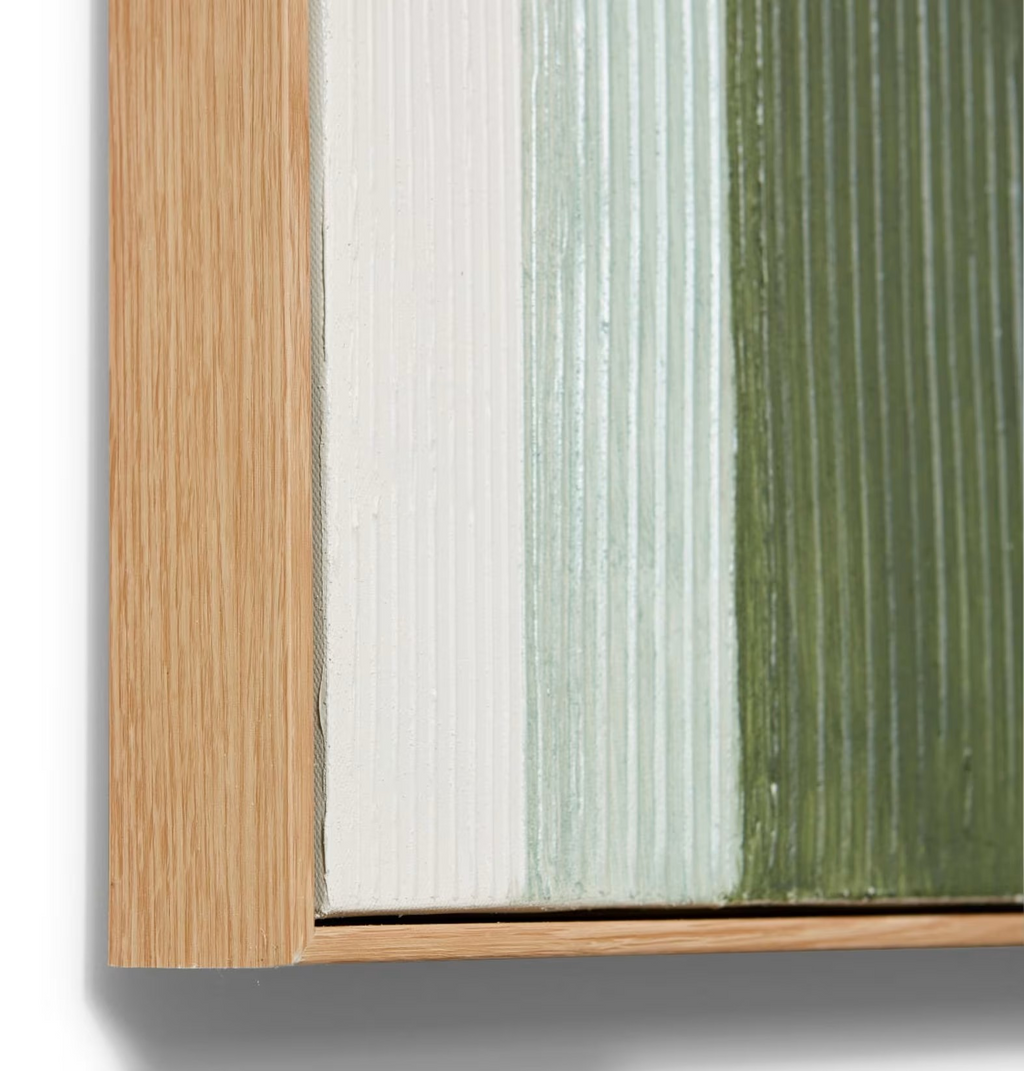 'Green Space' Abstract Framed Painting