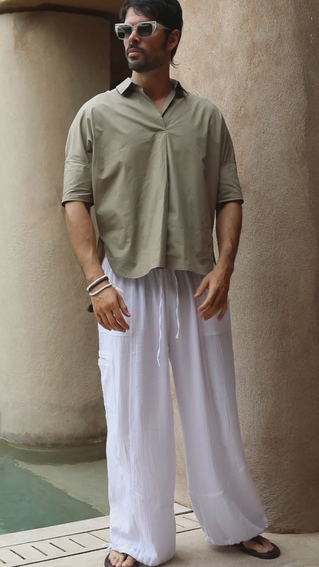 'Jerimia' Cotton Top - Military