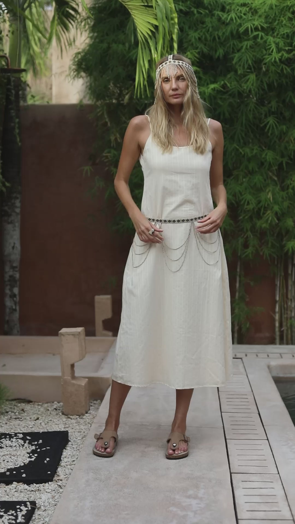'Nahla' Cotton Dress - Blonde