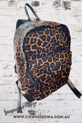 'Zoe' Leopard Print Cowhide Backpack