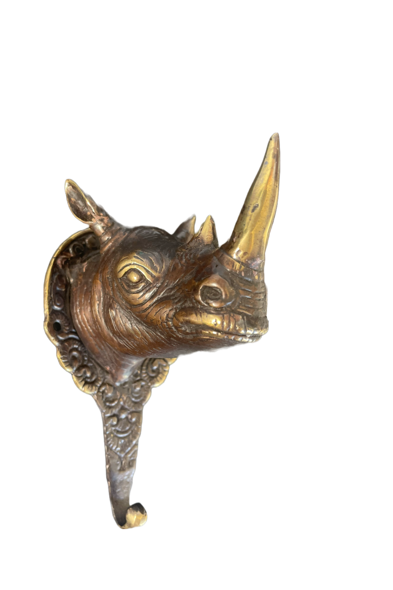 'Rhino' - Brass Wall Hook